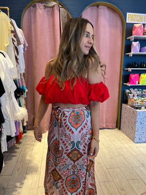 Bloom midi skirt