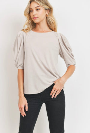 Oyster puffy shoulder top