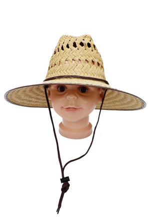 Light natural kid straw hat
