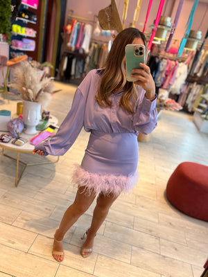 Lavender silky magic dress