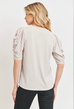 Oyster puffy shoulder top