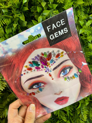 Face gems stickers