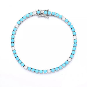 Turquoise & Diamond Tennis