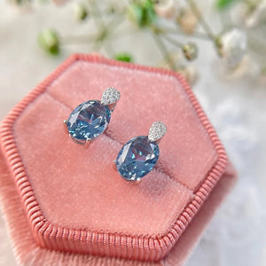 Blue Topaz and Pave Drops