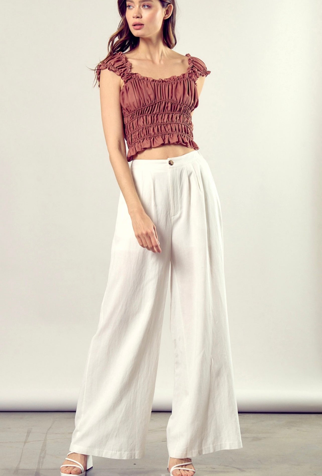 Off white palazzo pants