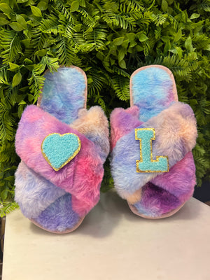 Tie dye slippers