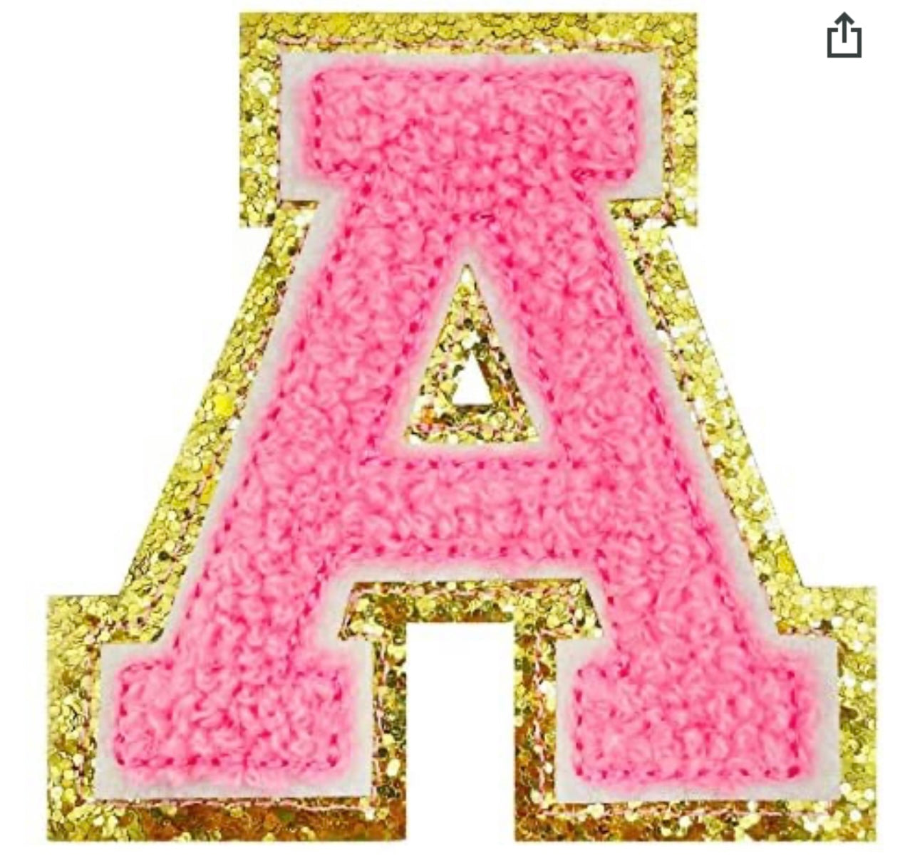 Lavender glitter letter patch