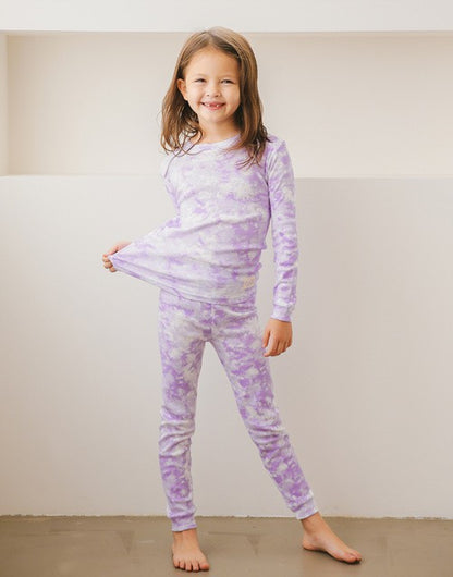 Lavender tie dye  pj for babies & kids