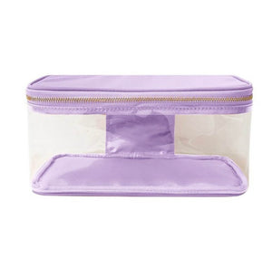 Lavender waterproof clear pouch