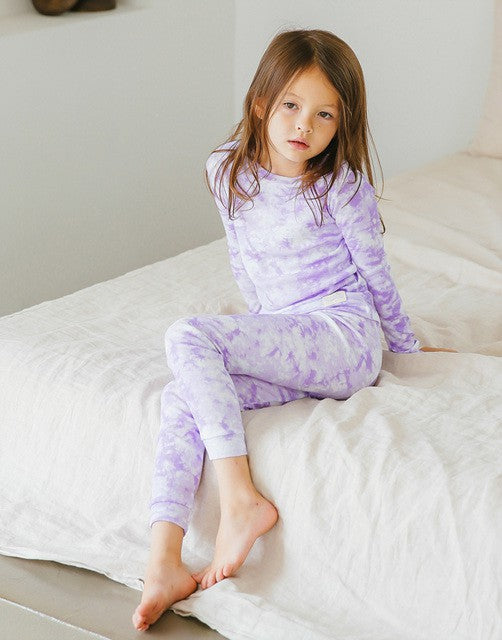 Lavender tie dye  pj for babies & kids