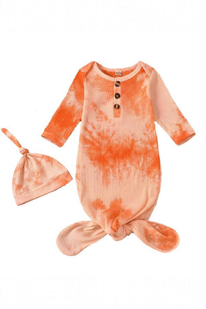 orange tie dye baby sleep sack